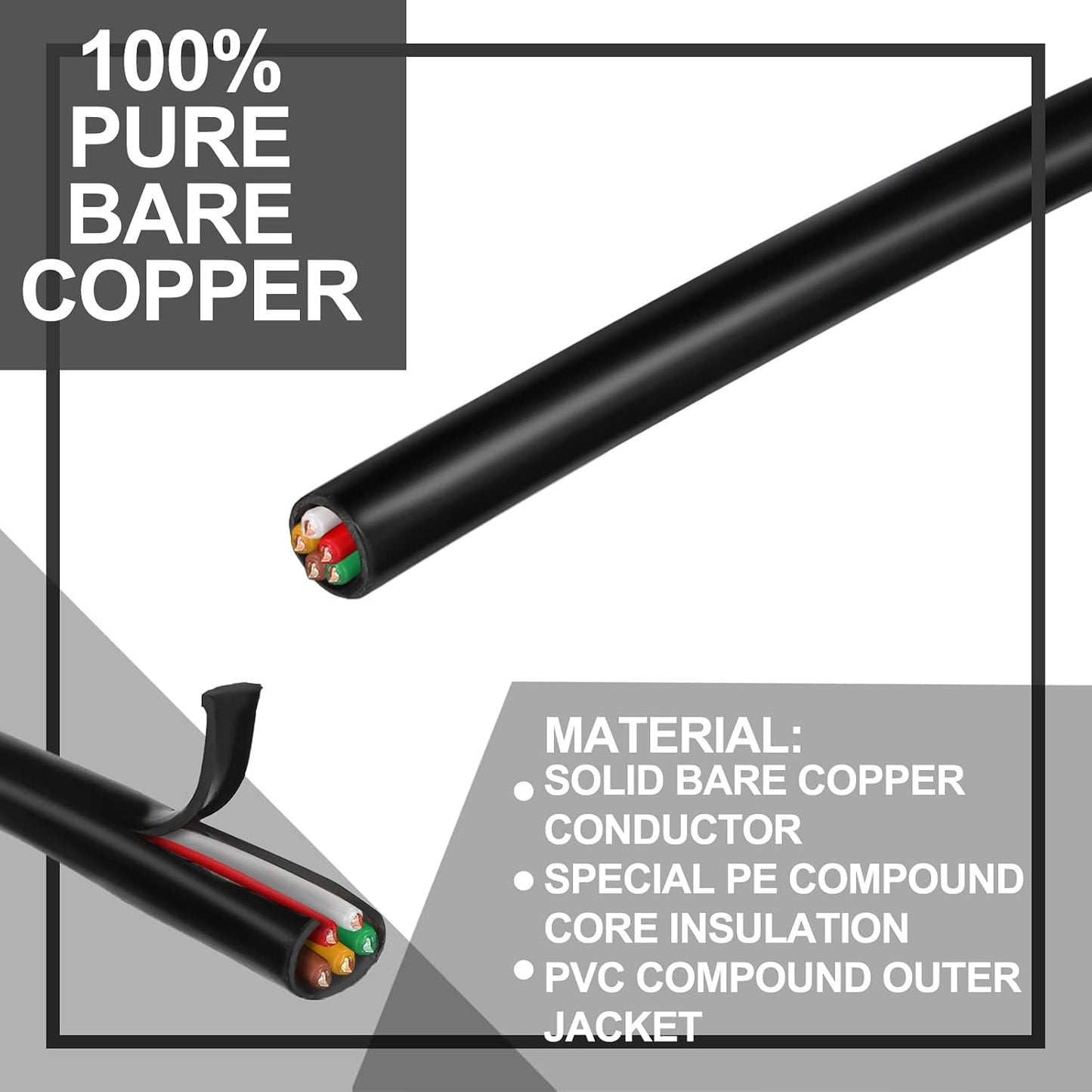 Alambre riego subterráneo 100pies cubierta PVC UV resistente