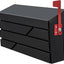 Buzón pared exterior acero galvanizado 15.74x9.84 negra