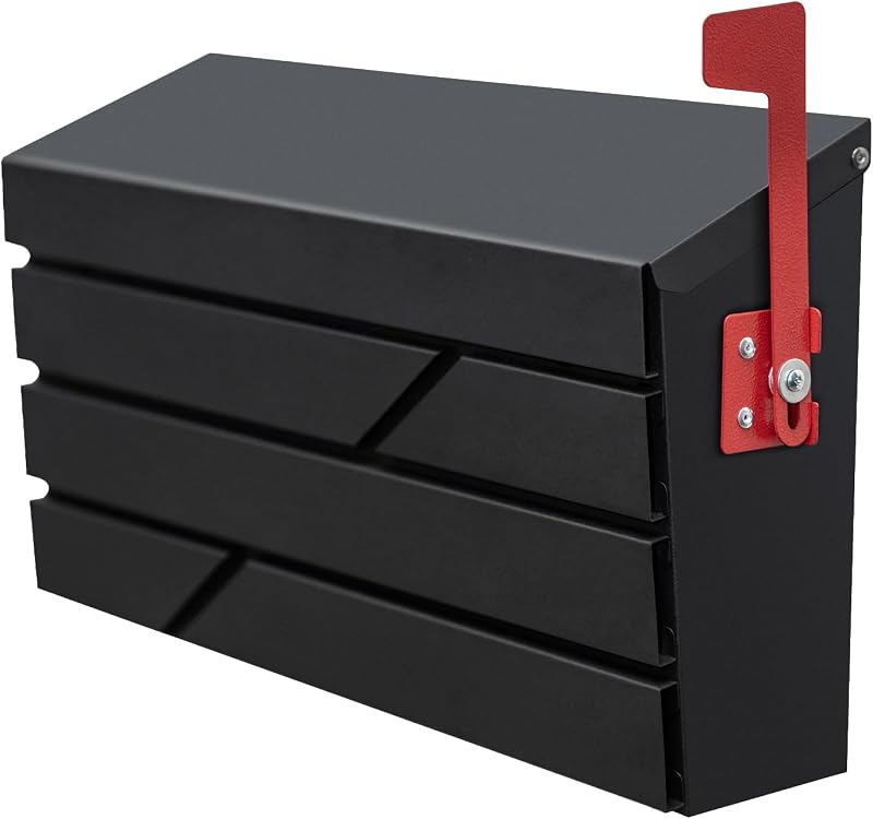 Buzón pared exterior acero galvanizado 15.74x9.84 negra