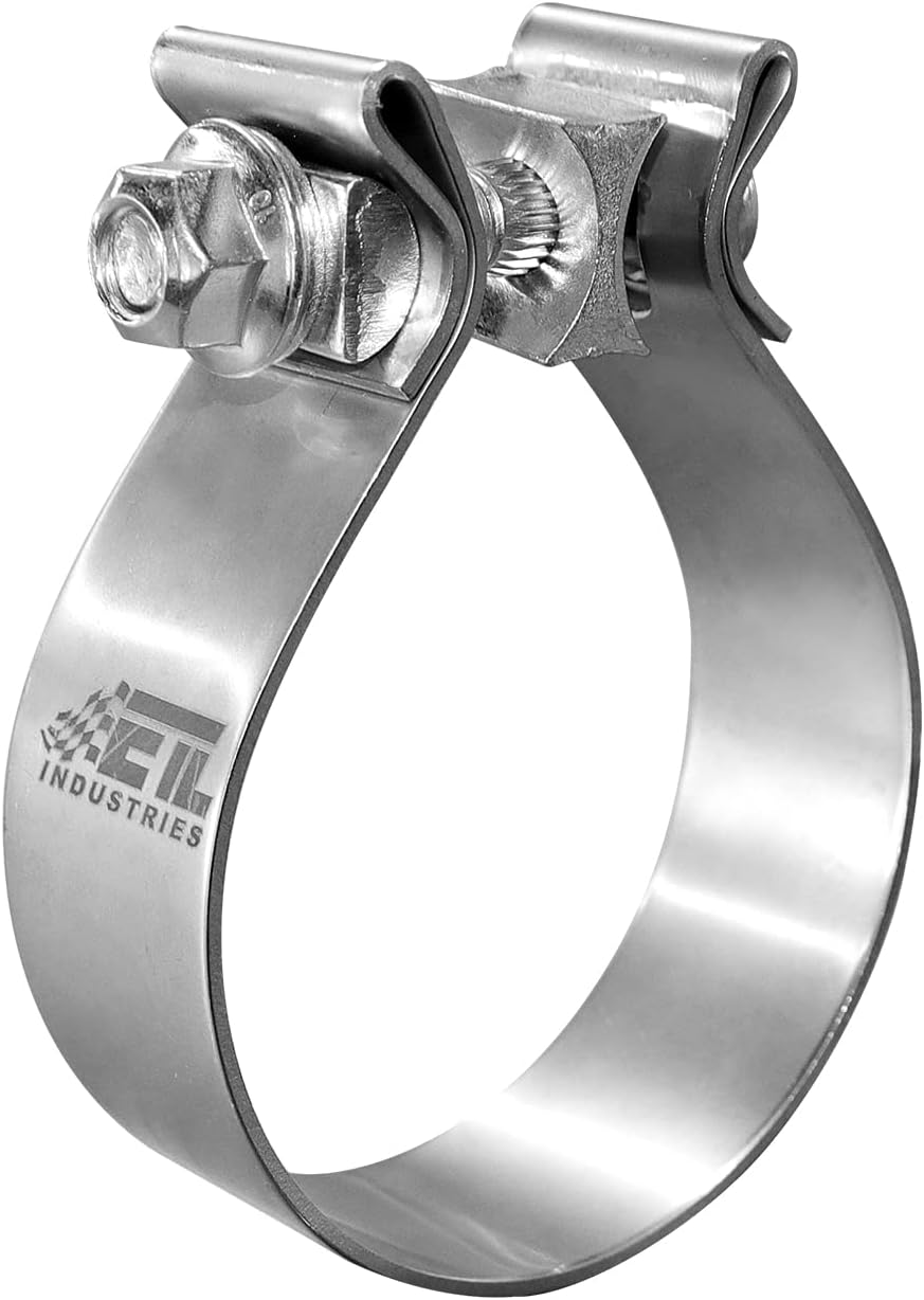 Abrazadera escape 3pulg acero inox 304 banda estrecha
