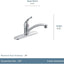 Grifo cocina arco bajo acero inox resistente manchas