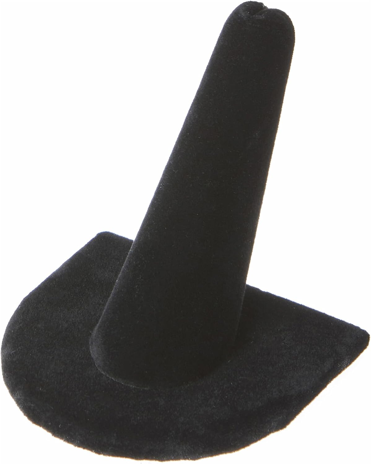 Pantalla dedo anillo terciopelo negro base 2" set 2