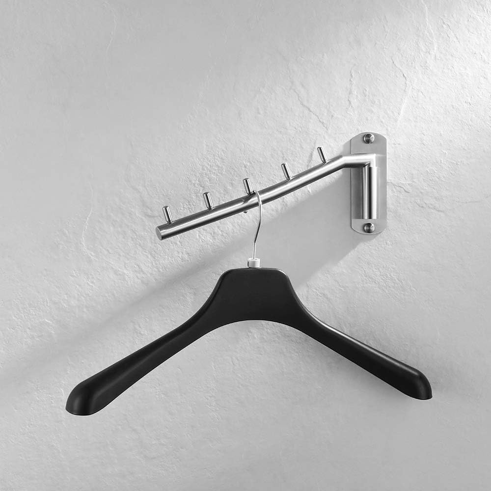 Perchero plegable acero inox con brazo oscilante