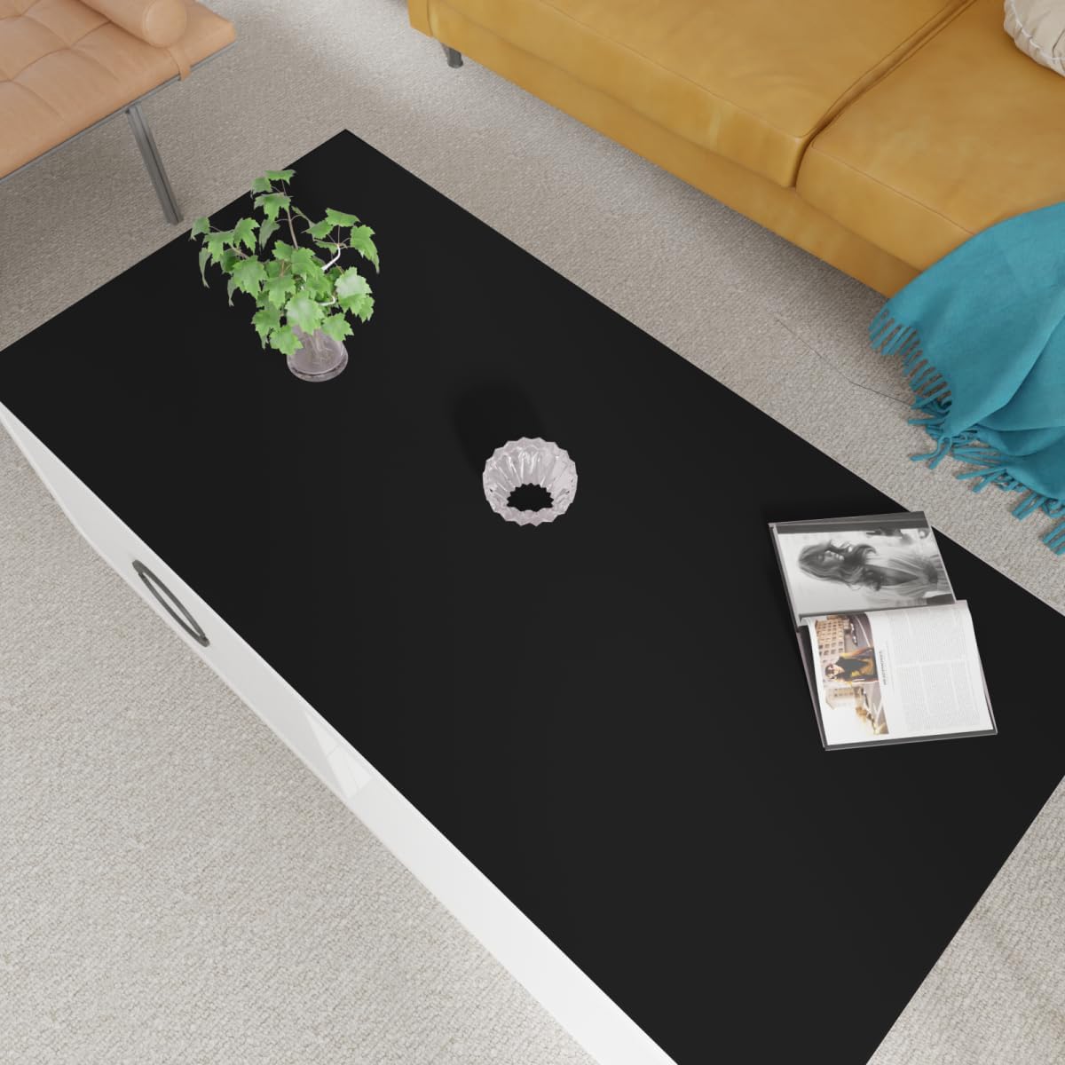 Funda mesa cuero 24x36pulg protector café