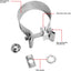 Abrazadera escape 3pulg acero inox 304 banda estrecha