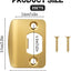 Placa puerta dorada 2.25x1.77pulg set 2 placas universales