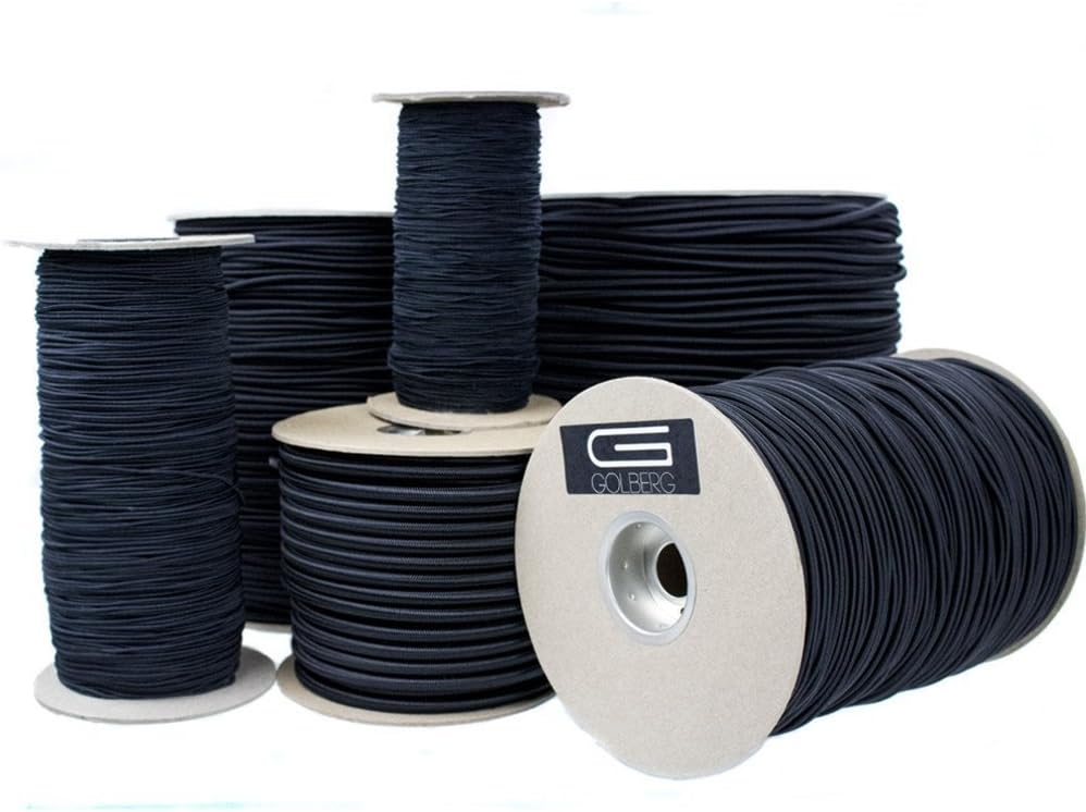 Cuerda elástica negra 1/16pulg x100ft
