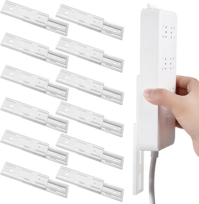 12 Soportes Regleta Autoadhesivo Pared Escritorio Gestión Cables