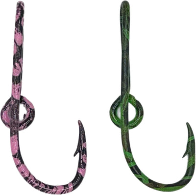 Ganchos pez sombrero garra águila camuflaje y rosa set 2
