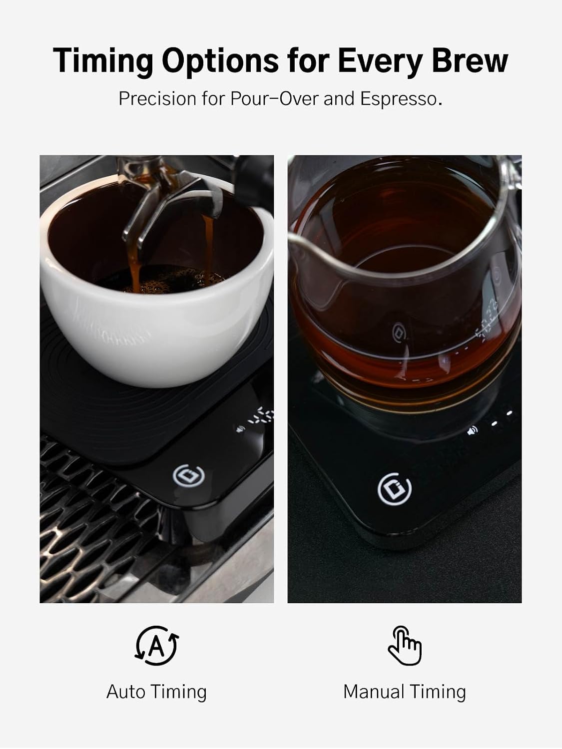 Báscula café con temporizador y caudal 6.6lbs recargable