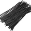 Lazos plástico negro 6pulg reutilizables 500pzas