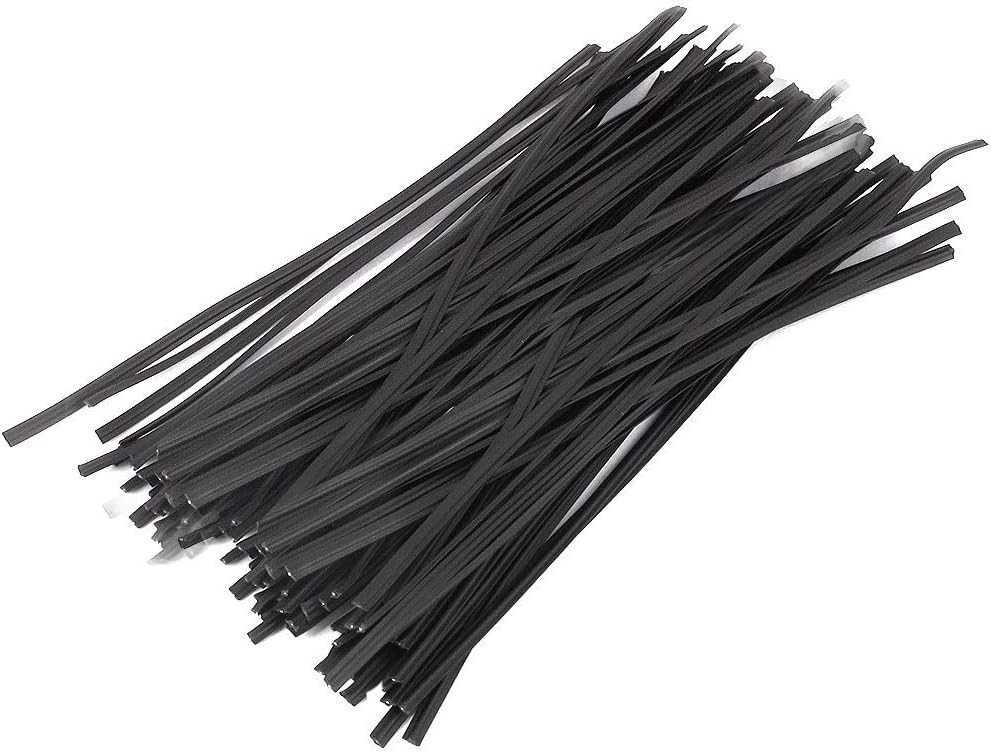Lazos plástico negro 6pulg reutilizables 500pzas