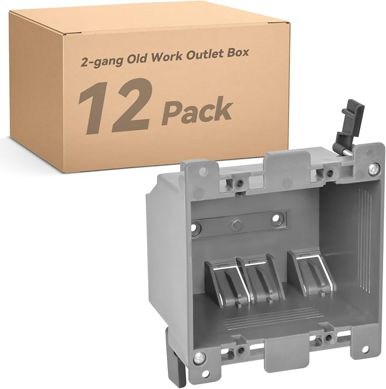 Caja trabajo antigua 2 salidas 25cu.in PVC UL 12 Pzas