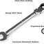 Llave trinquete 21mm cabeza flexible 12 puntas acero cromo