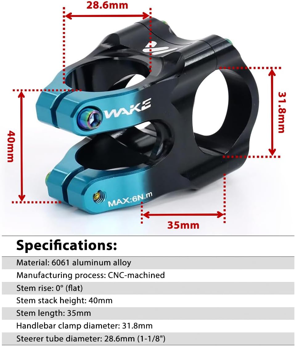 Manillar MTB 31.8mm 35-50mm Aluminio para Bicicleta
