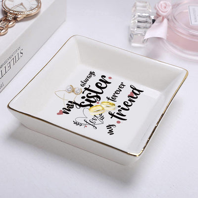Plato cerámica joyas bandeja baratijas regalo hermanas