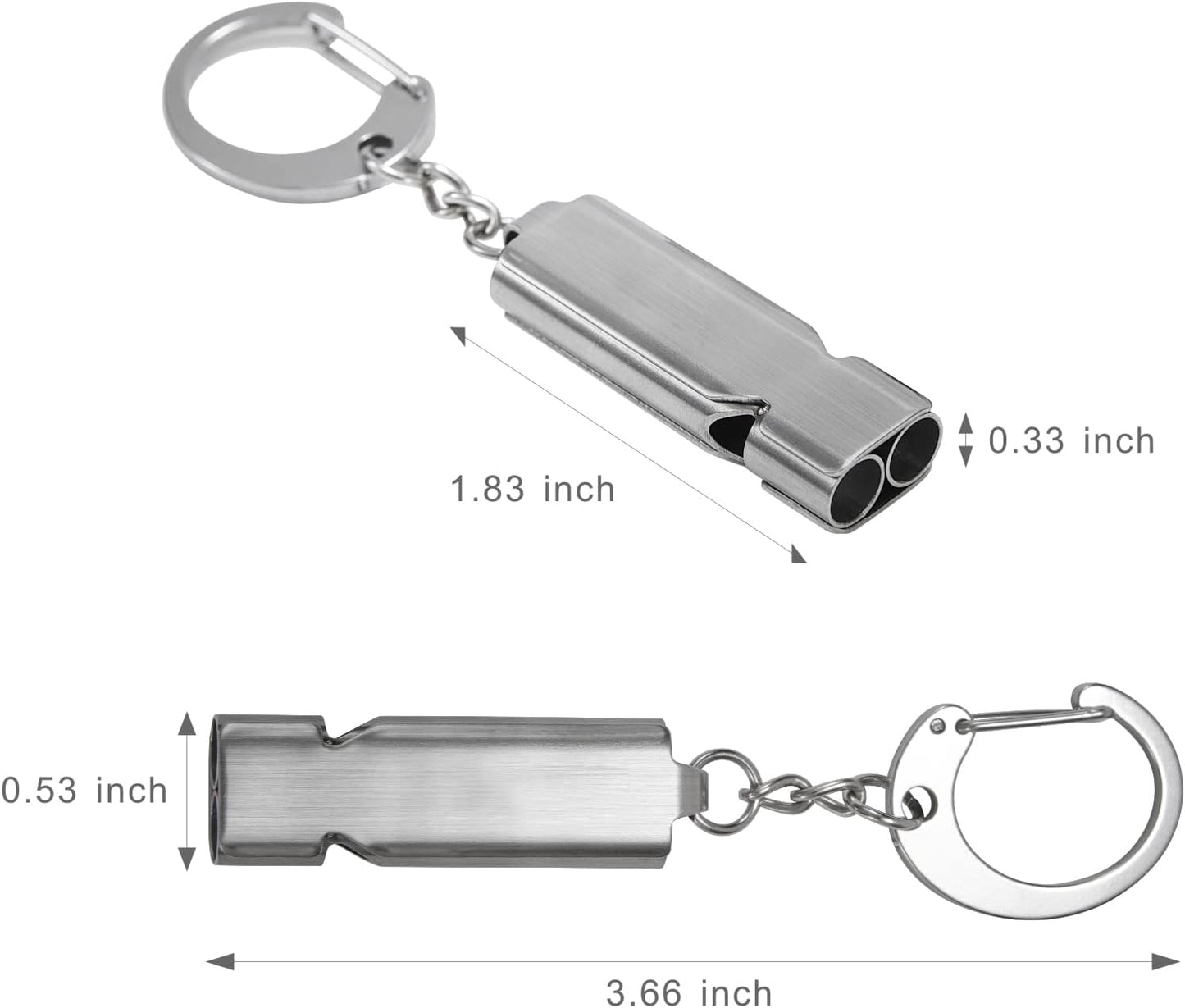 Silbato acero inox con llavero para entrenadores y deportes