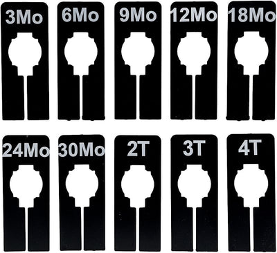 Divisores rectangulares negros para bebé/niño 3MOS-4T kit 10