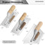 Set 3 paletas yeso acabado plano mango madera acero inox