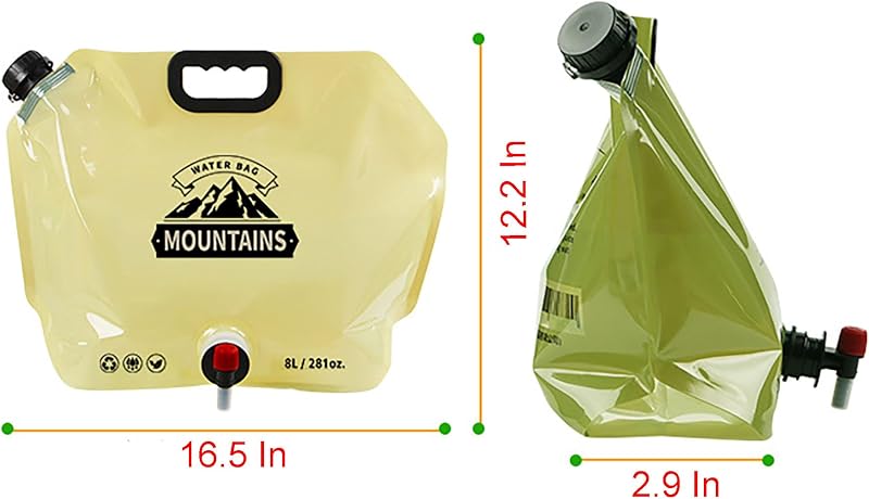 Bolsa agua exterior con grifo 8L polietileno grueso plegable