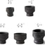 Acoplamiento reductor 1/2x3/4 pulg hierro maleable vintage