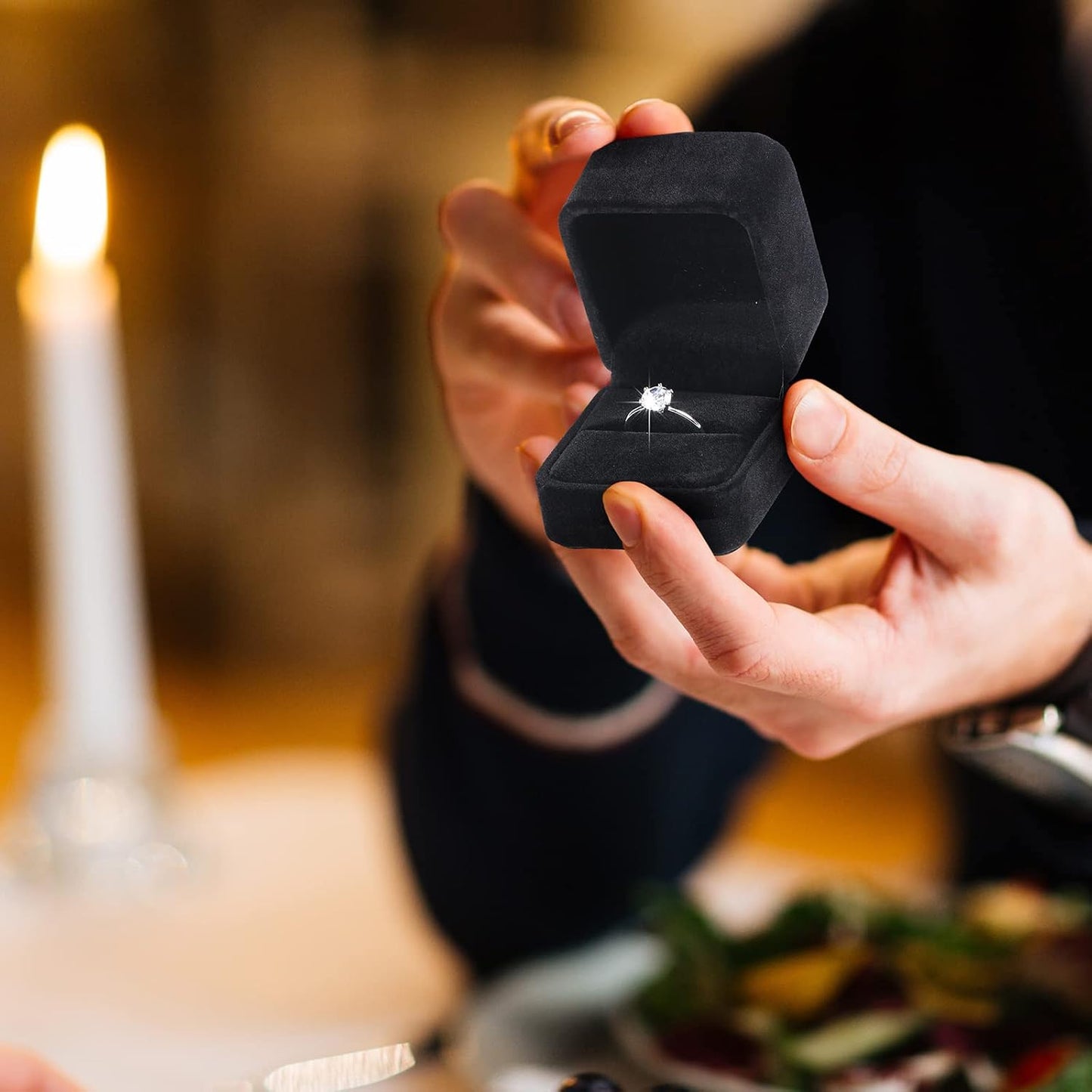 48 Cajas Terriopelo para Anillos Joyas Regalo