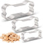 Set cortadores galletas hueso perro acero inox