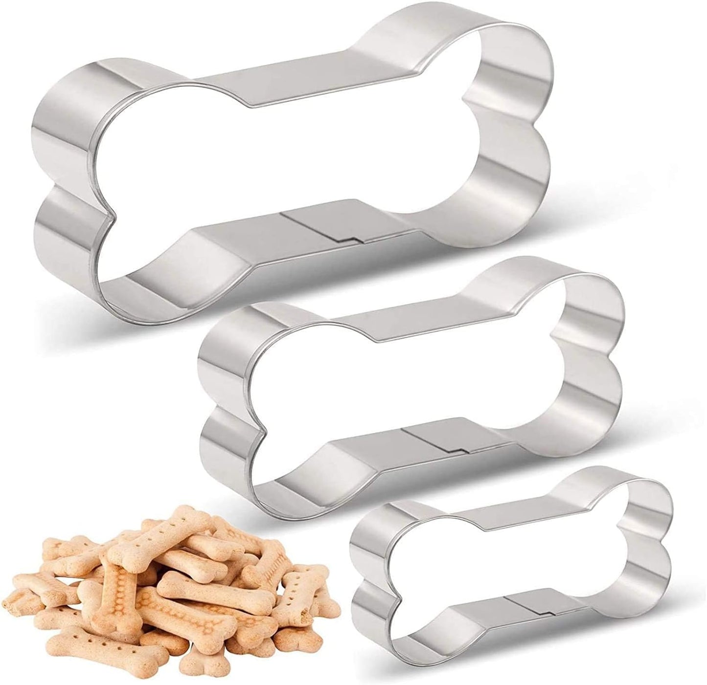 Set cortadores galletas hueso perro acero inox