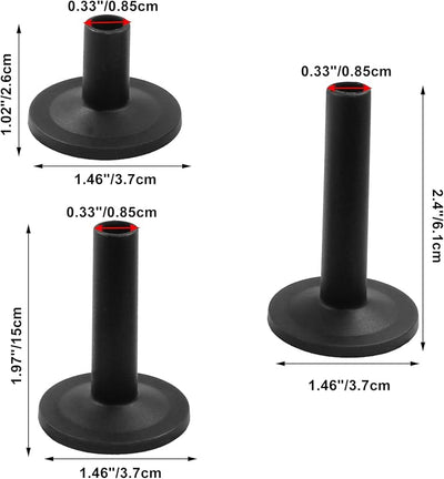 12 Fundas Platillo Mangas Largas/Medias/Cortas 0.315pulg Negro