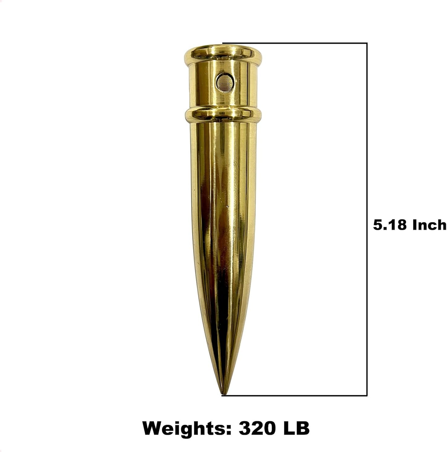 Casquillo inferior latón dorado para poste guidón militar 1"