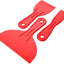 Cuchillo masilla 3 pzas espátula plástico flexible