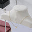 Soporte collares terciopelo beige 11"