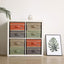 4 Pzas Cajas Tela Plegables con Tapas 31.5x30.5x17cm