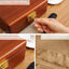 Joyero madera maciza 2 capas cerradura llave