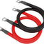 Set cables inversor 4 AWG 30cm cobre puro 3/8" automotriz