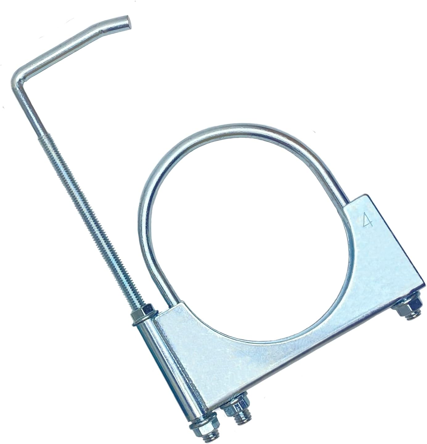 Abrazadera escape universal 4" con colgador