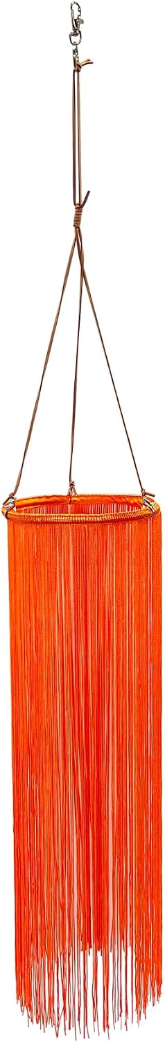 Cinta decorativa con borlas 37.5pulg naranja