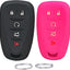Funda silicona llavero Chevy 5 botones 2 pzas negro rosa