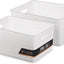 Cestas plástico blanco multiusos para gabinete con asas