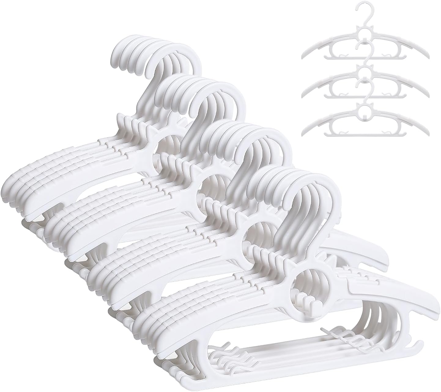 Perchas bebé set 20 blancas colgador ajustable 11-14pulg