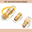 Kit conexión rápida gas 3/8pulg latón macizo adaptador propano