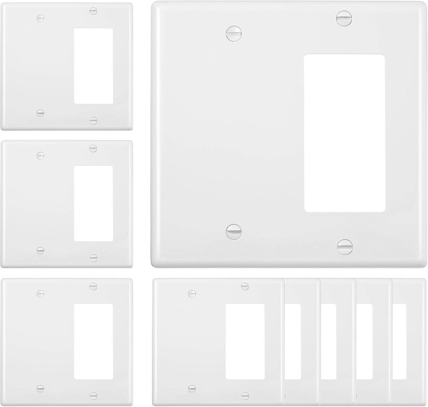 9 Pzas Placa Pared 2 Segmentos Cubierta Termoplástico