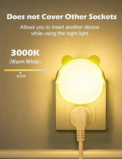 Luces nocturnas enchufables pared pack 2 LED sensor