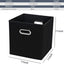 Cubos tela negra 11x11" con asa plegable set 4