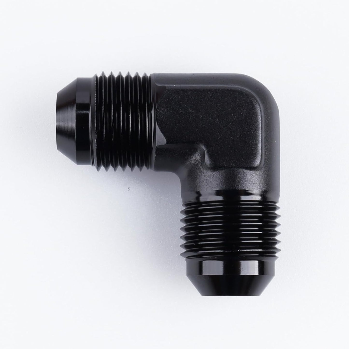 Codo aluminio 90 grados AN8 macho a conector combustible negro