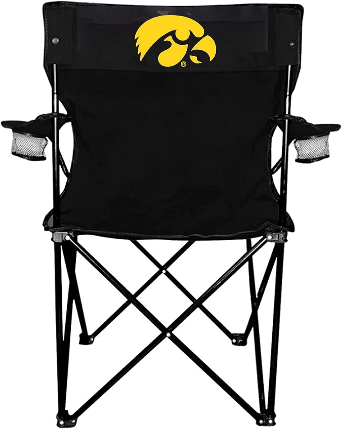 Silla camping plegable negra con transporte B