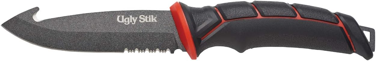Cuchillo pesca anzuelo intestino color negro