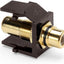 Conector RCA chapado oro rayas negras marrón