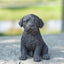Estatua cachorro Labrador color negro