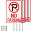 Señales no estacionar aluminio 14x10" 4uds 36"